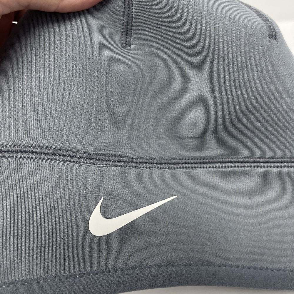 Nike Thermafit Fleece Training Beanie Hat Cap Gray Pull On One Size NWT - Picture 3 of 5